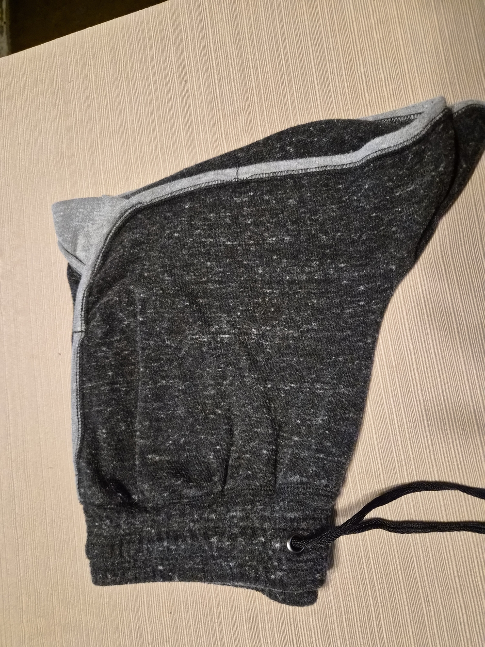 Juniors Heathered Black Drawstring Lounge Shorts - Picture 5 of 9